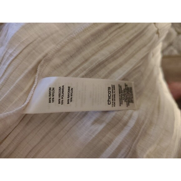 Chico's Open Jacket Size 0 US S Ivory Pockets Rayon - Picture 7 of 8